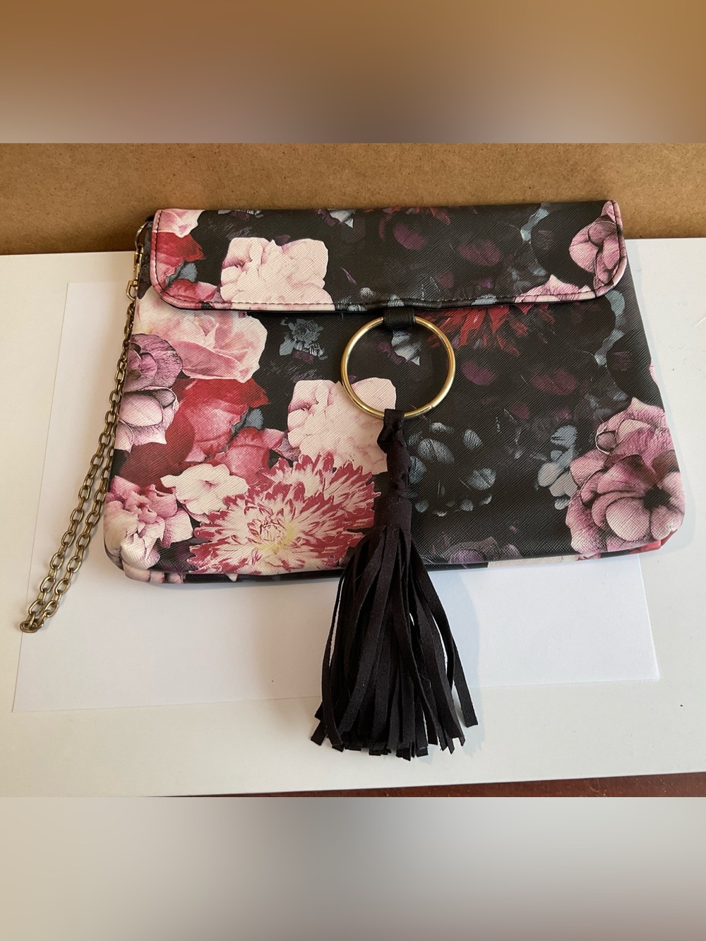 Ion Color Brilliance Holiday Floral Clutch - EUC